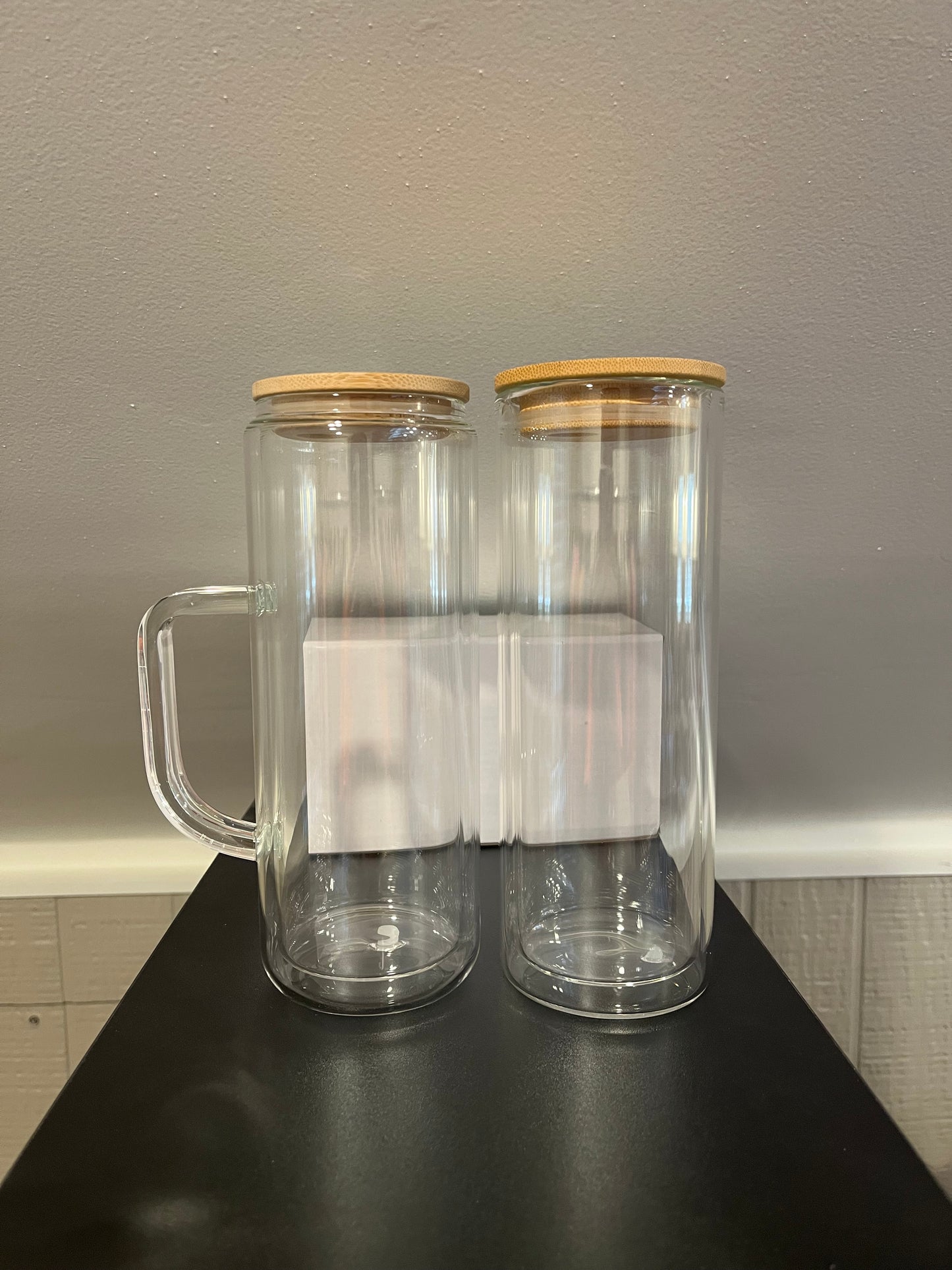 20oz Snow Globe Glass Cup with Handle