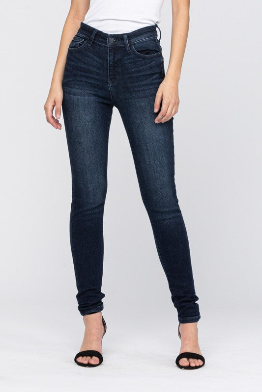 Dark High Rise Skinny Jeans