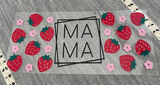 Strawberry Flower Mama Decal