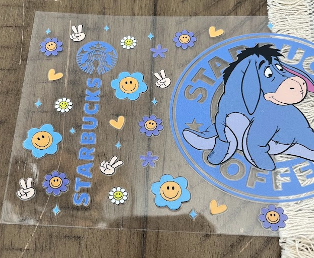 Eeyore Flowers Decal