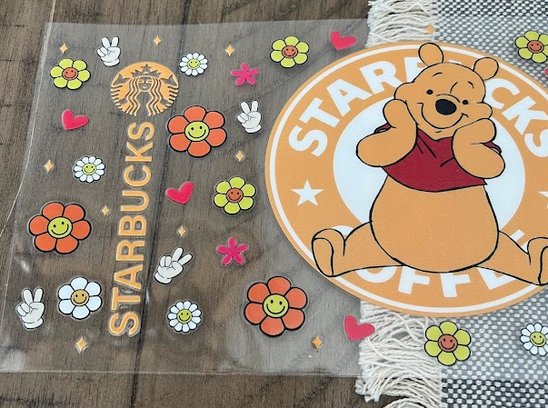 Pooh Flower Decal
