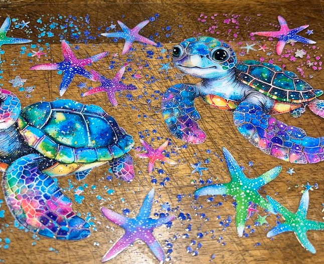 Turtles & Starfish Decal