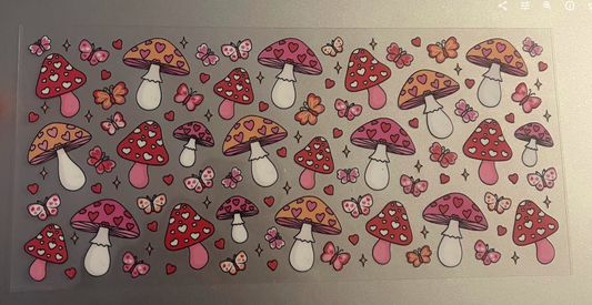 Mushrooms & Butterflies Decal