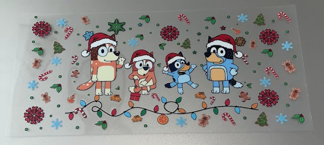Bluey Christmas Decal
