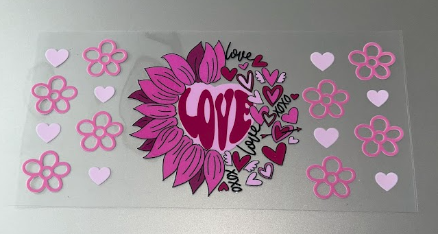 Love Flower Decal