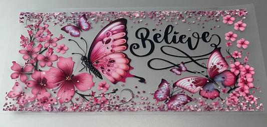 Believe Pink Decal