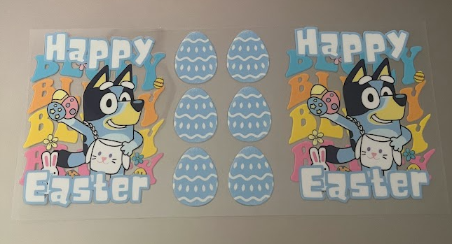 Happy Easter Bluey Decal
