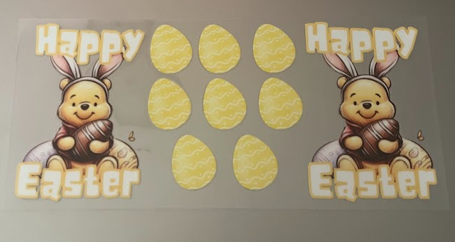 Happy Easter Pooh Decal