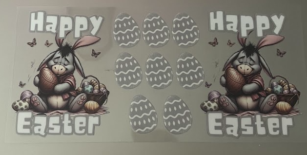 Happy Easter Eeyore Decal