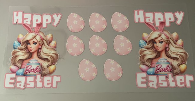 Happy Easter Barbie Decal