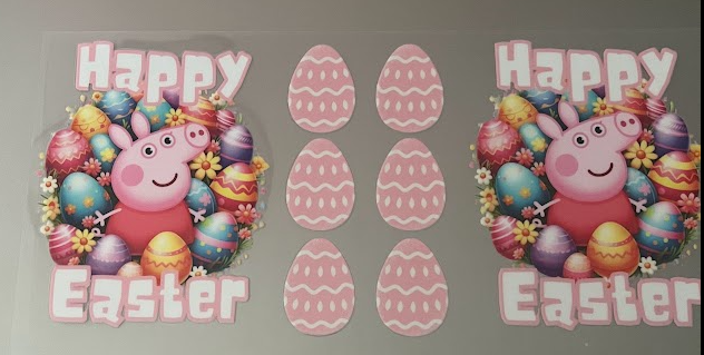 Happy Easter Peppa Pig Decal