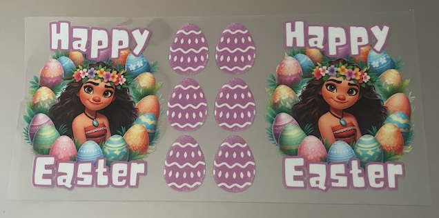 Happy Easter Moana Decal