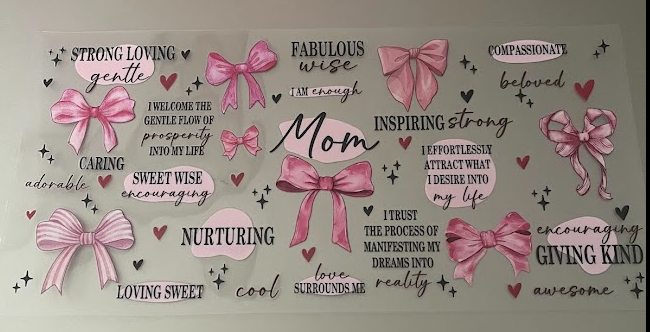 Mom Pink Quotes Decal