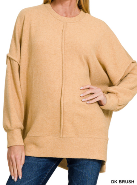 Brushed Melange Oversized Sweater