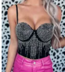 Rhinestone Bralette Top