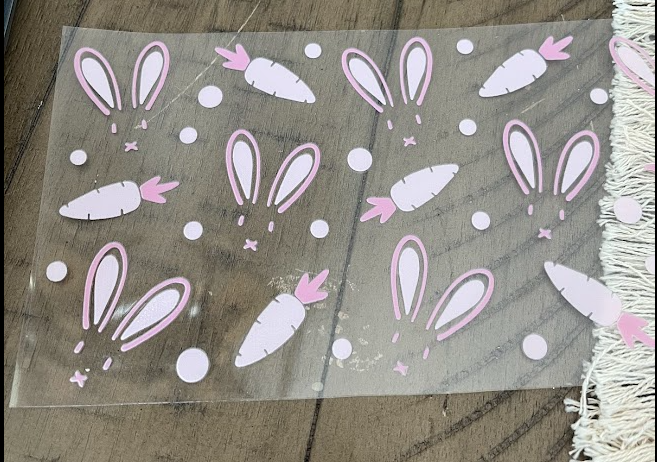 Blush Bunnies & Carrots Decal