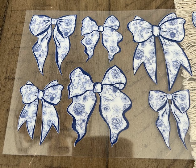 Blue & White Bows