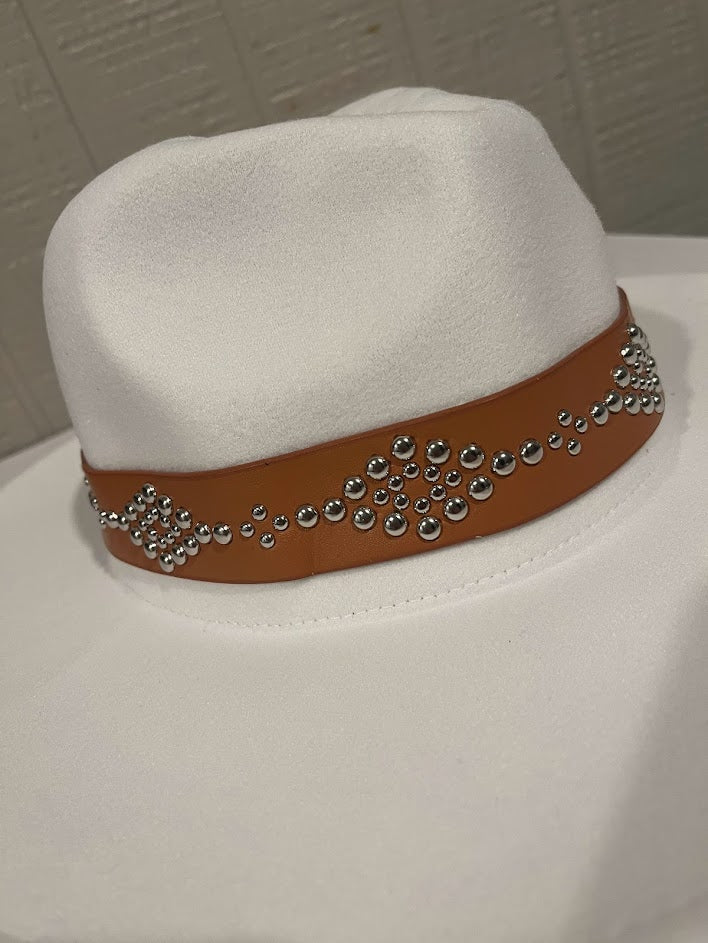 Studded Wide Brim Hat