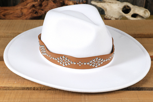 Studded Wide Brim Hat