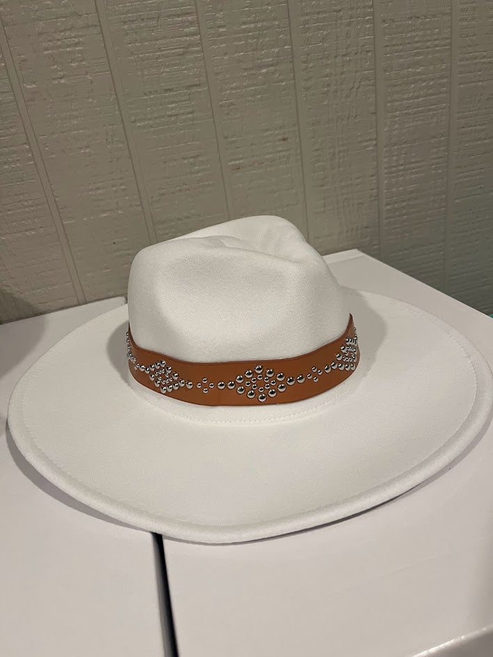 Studded Wide Brim Hat