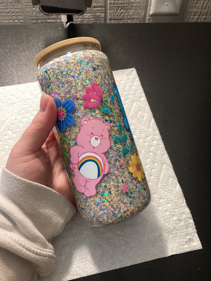 16oz Care Bears Pastel Snow Globe Cup