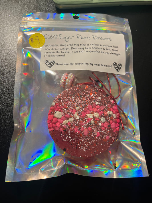 Circle Rock with Glitter Freshie