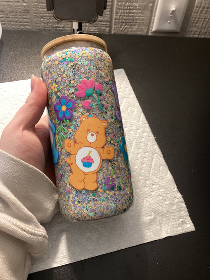 16oz Care Bears Pastel Snow Globe Cup