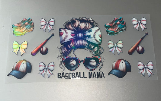 Holographic Baseball Mama Decal