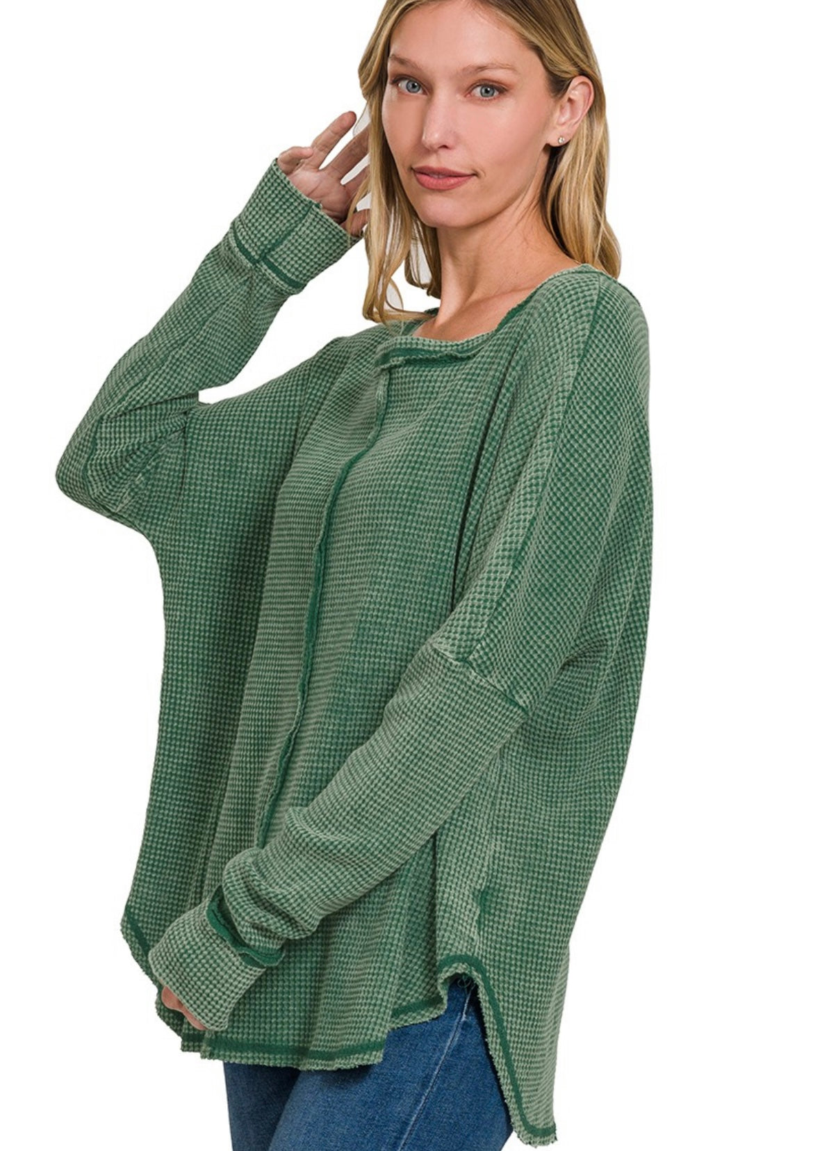 Oversized Baby Waffle Long Sleeve