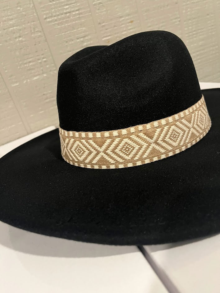 Aztec Embroidery Flat Hat