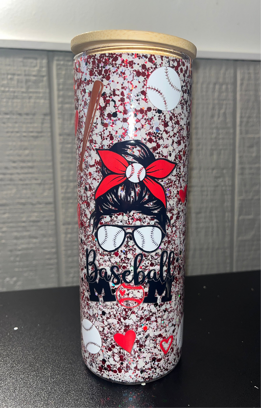 20oz Baseball Mama Snow Globe Cup