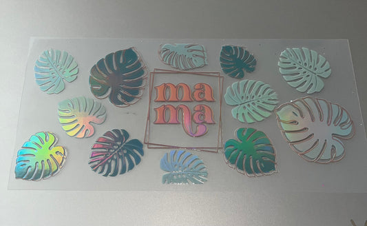 Holographic Mama Palm Decal