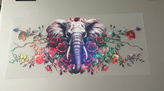 Holographic Floral Elephant