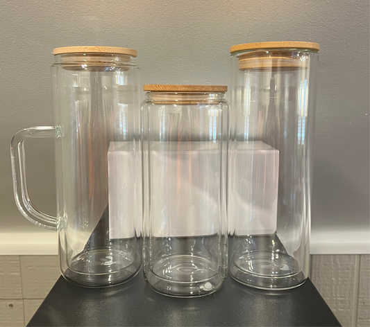 20oz Snow Globe Glass Cup with Handle