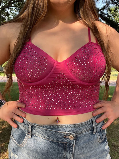 Rhinestone Bralette Top