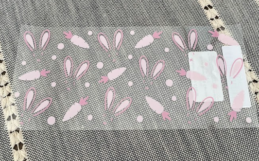 Blush Bunnies & Carrots Decal
