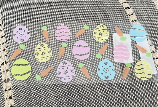 Pastel Easter Eggs & Carrots Decal