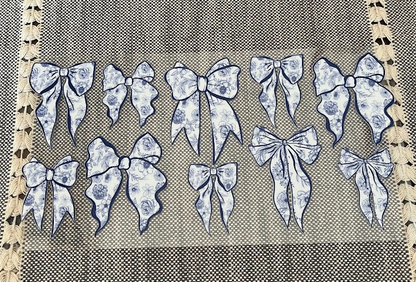 Blue & White Bows