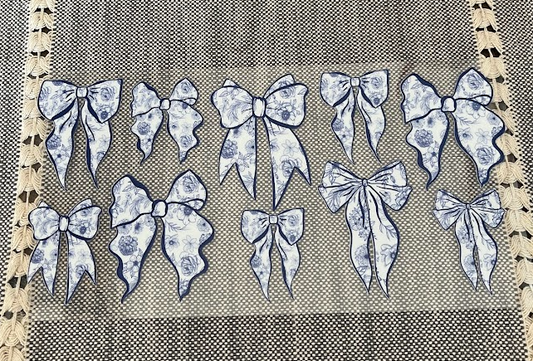 Blue & White Bows