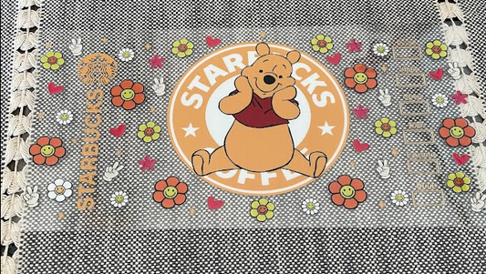 Pooh Flower Decal