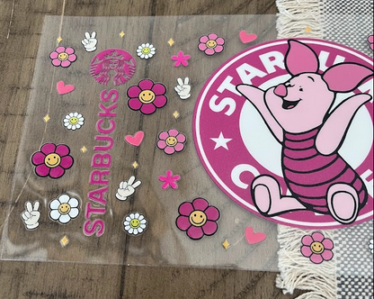 Piglet Flower Decal