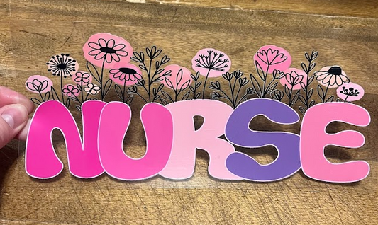 Nurse Pink Purple Decal