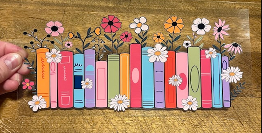 Books & Flowers Decal