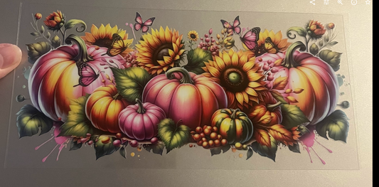 Sunflowers & Pumpkins Decal