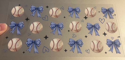 Baseball & Bows Decal