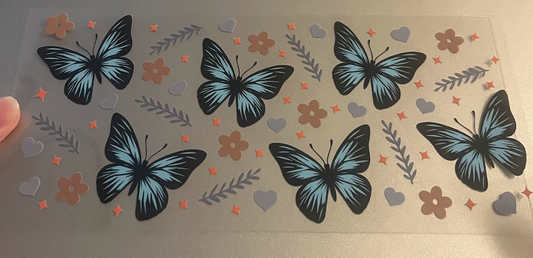 Blue Butterflies Decal