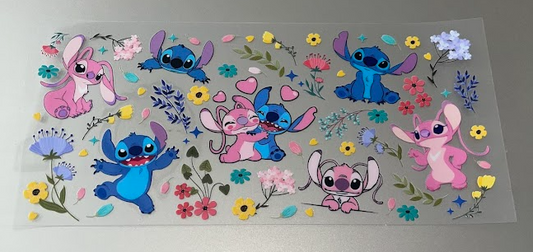 Floral Stitch & Angel Decal