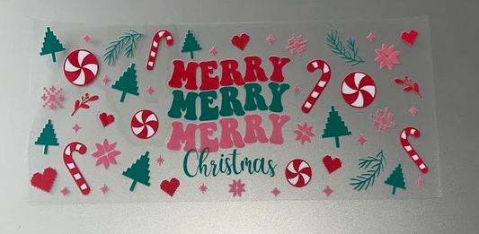 Merry Merry Merry Christmas Decal