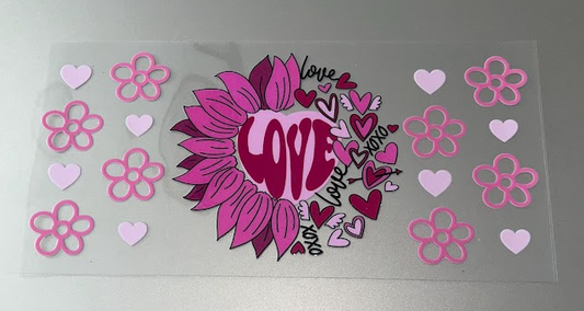 Love Flower Decal