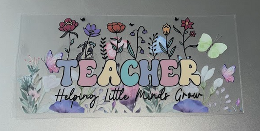Teacher Floral Decal